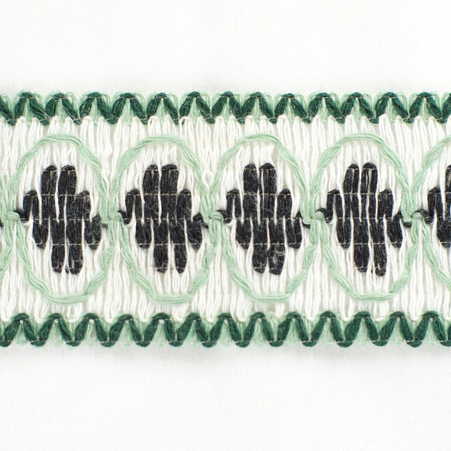 45mm Green Retro Cotton Braid, 25m