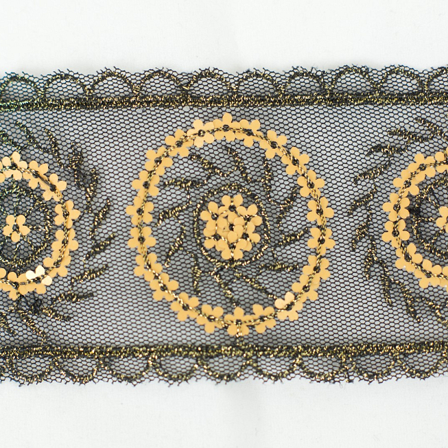 Gold Sequin Circle Trim, 13.8m