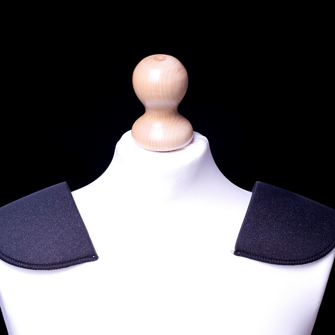 Medium Black Shoulder Pads, 20 pairs