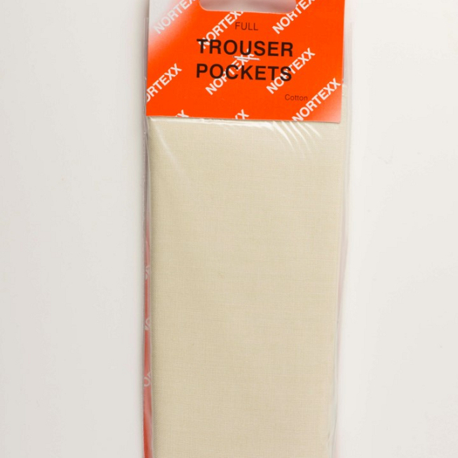 Sew-On Cotton Trouser Pockets, 10 pairs