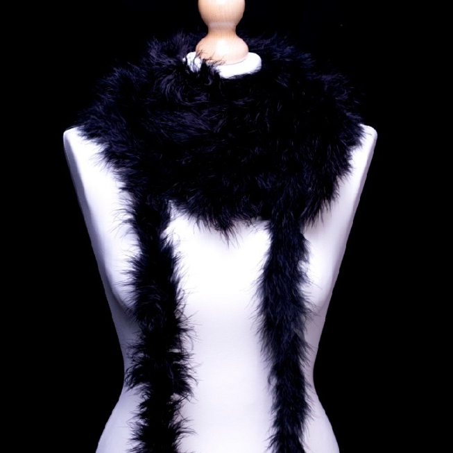 Long Black Marabou Boa