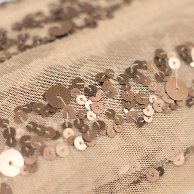 Brown Sequins on Net, 50m