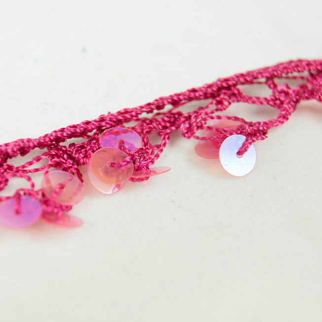 Sequin Crochet Fringe Trim, 10m