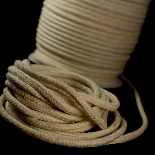 Natural Cotton Piping Cord, 50m