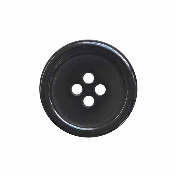4-Hole Plain Polyester Coat Buttons, 100pcs
