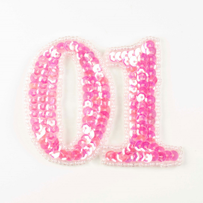'01' Sequin Patch, 12pcs