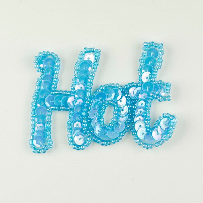 'Hot' Sequin Patch, 12pcs