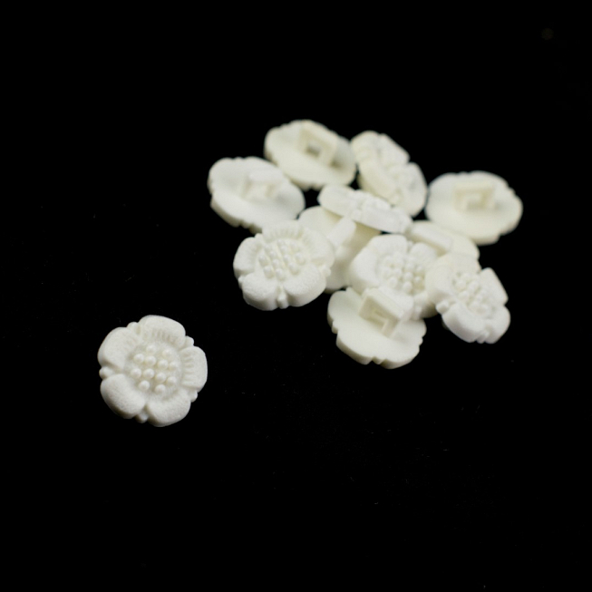 22L Flower Shank Buttons, 100pcs