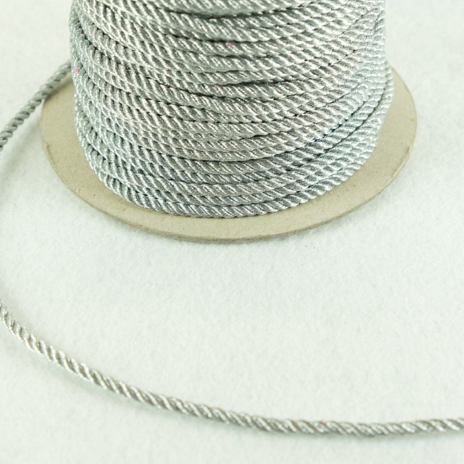 Silver Metallic Twisted Cord